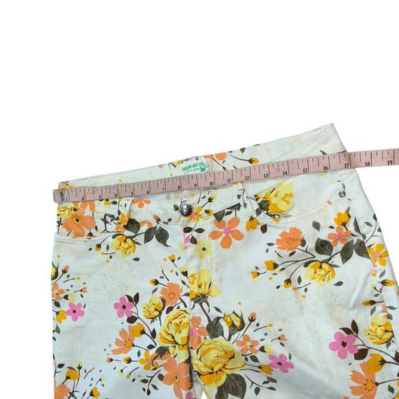 Dream Out Loud X Selena Gomez Women's 11 White Floral Capri Pant Spring Colorful - Picture 8 of 10